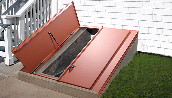bilco access door opened