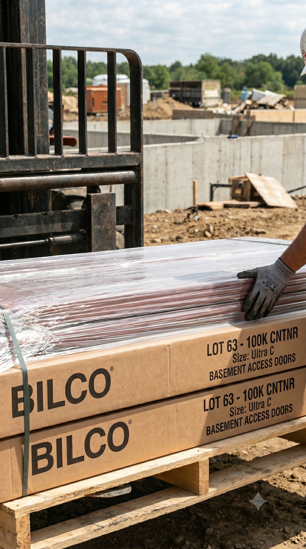 pallet of bilco products
