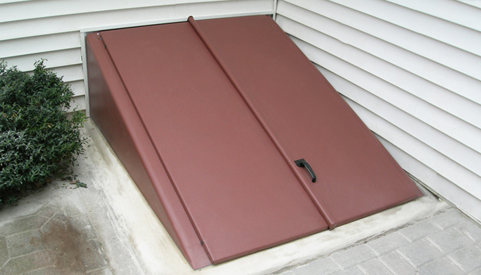 bilco basement doors red