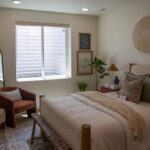 basement bedroom with full furnishings